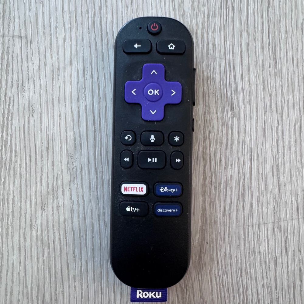 Roku Voice Remote RC-GZ1 with TV Controls Netflix Disney+ Apple TV+ Discovery+